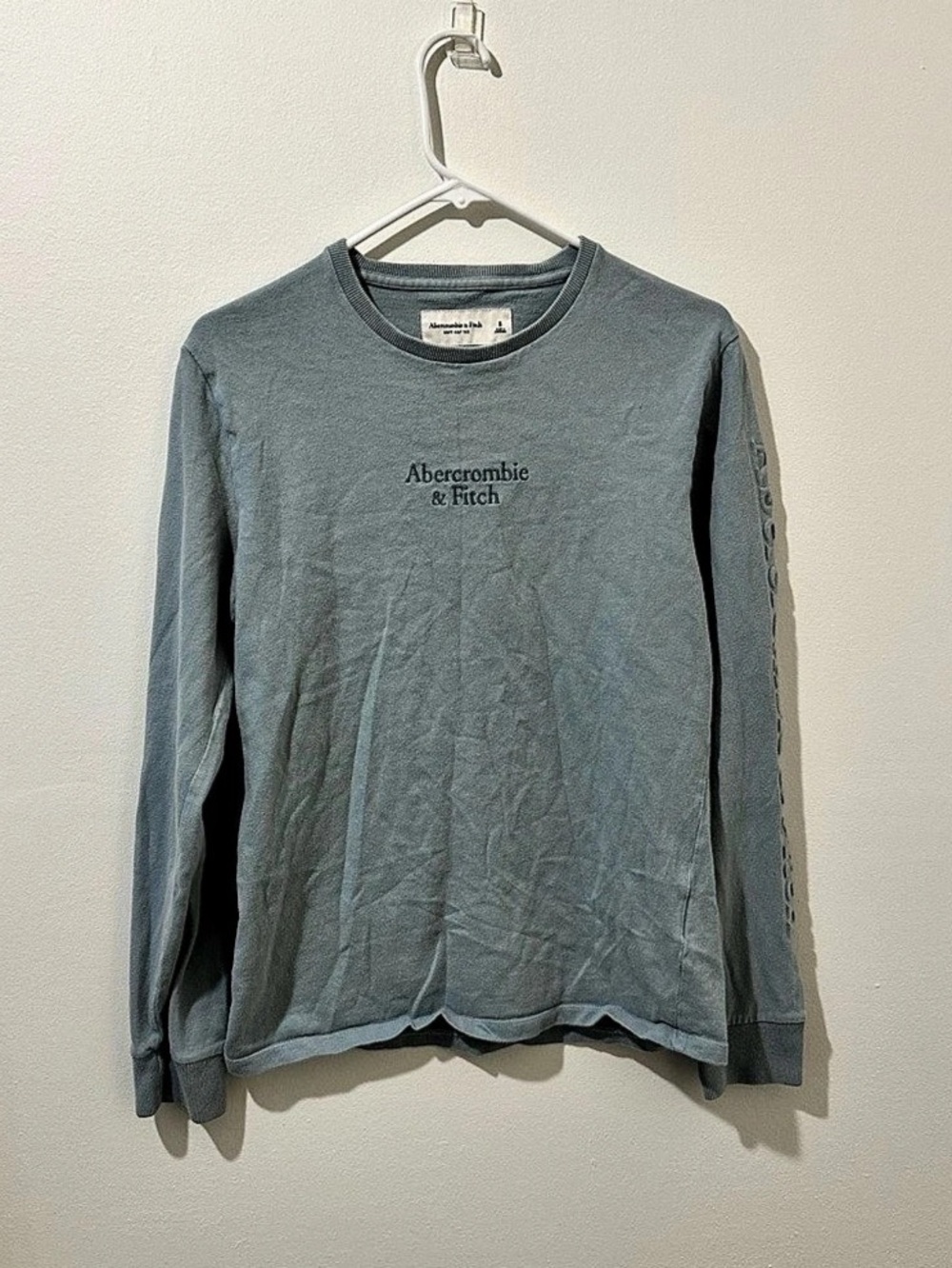 Abercrombie & Fitch Soft A&F Tee Long-Sleeve Dusty Blue Medium